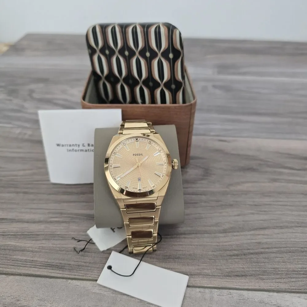 Fossil Everett Men's Gold-Tone Quartz Watch FS5965